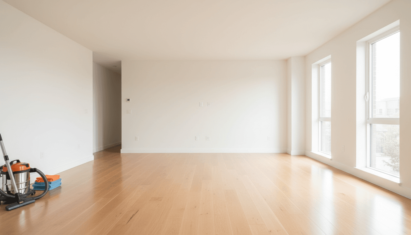 Bright, clean living room with white sofa and natural light