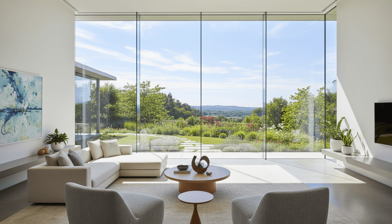 Bright and tidy living room with natural light and a peaceful atmosphere